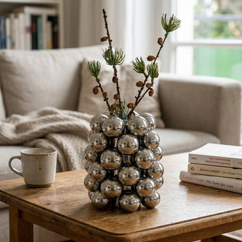 Bubble Vase silber