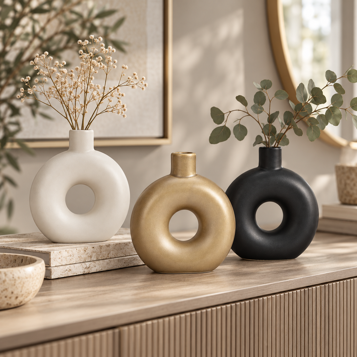 Minimalistische Keramikvase - matt