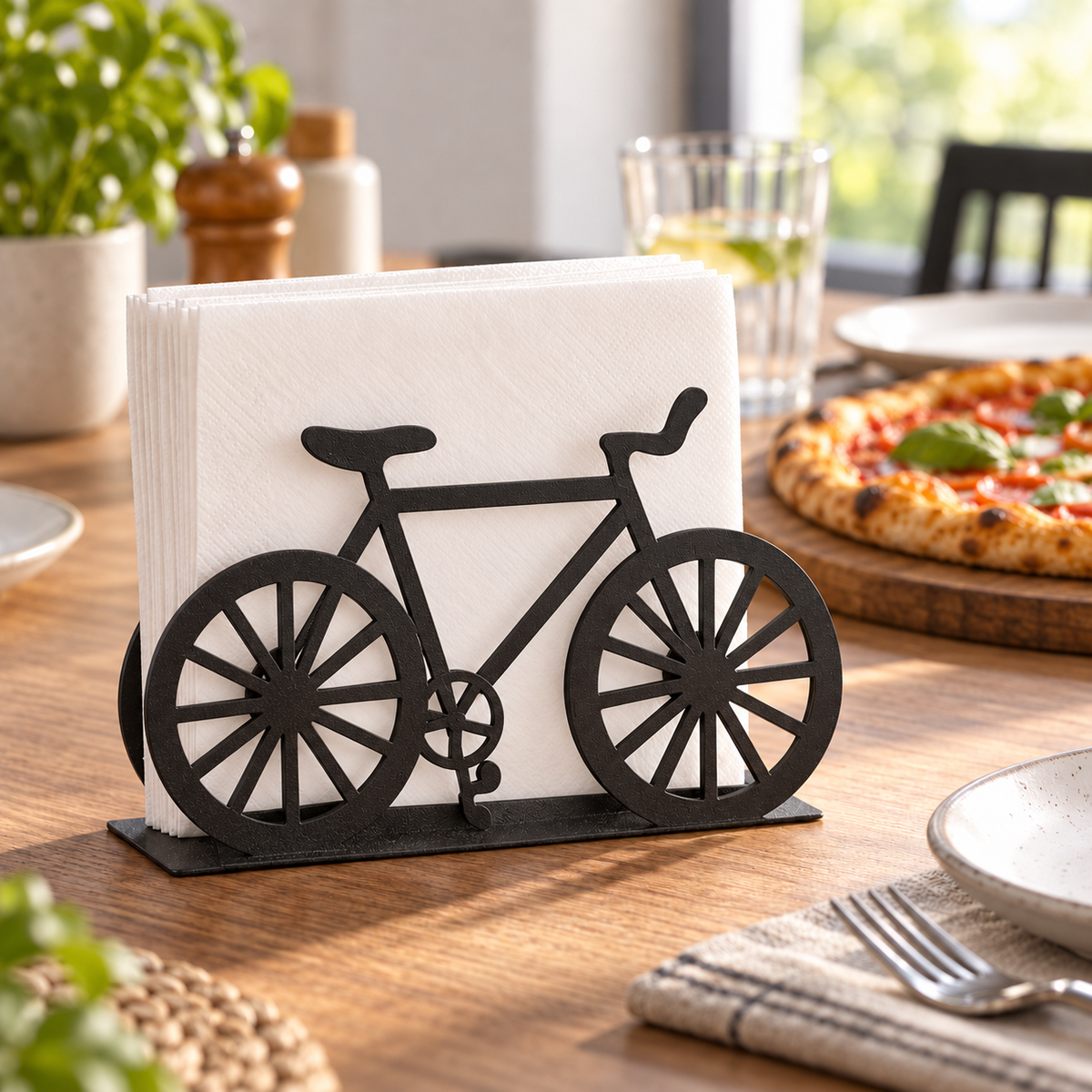 Fahrrad-Serviettenhalter aus Metall