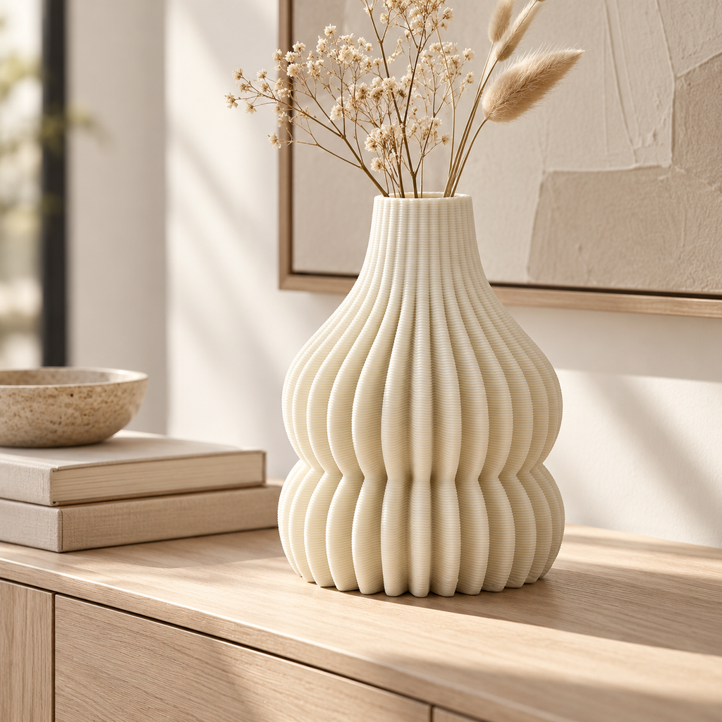 Keramikvase in 3D-Optik
