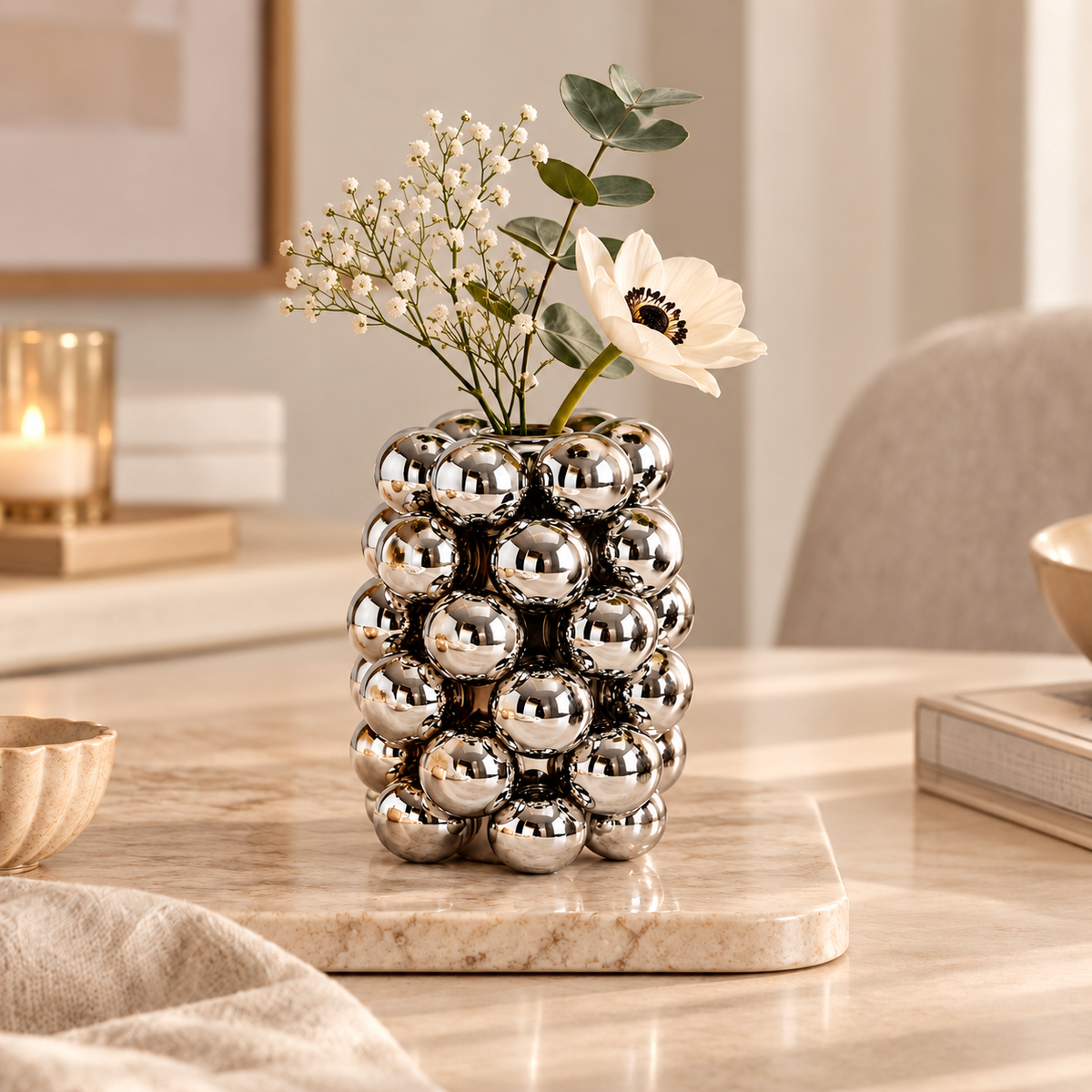 Bubble Vase - silber