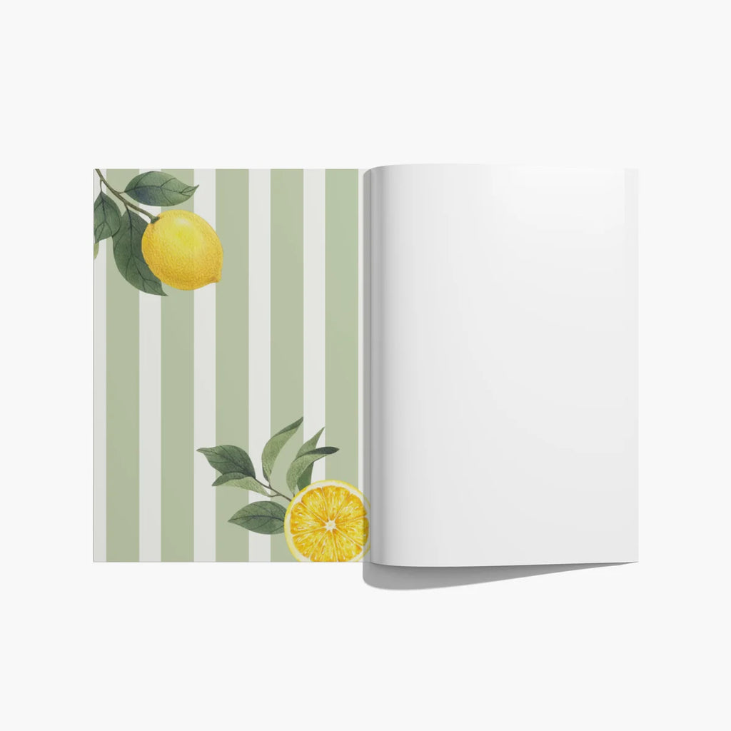 Lemon Love Green - Notizheft mit Zitronendesign