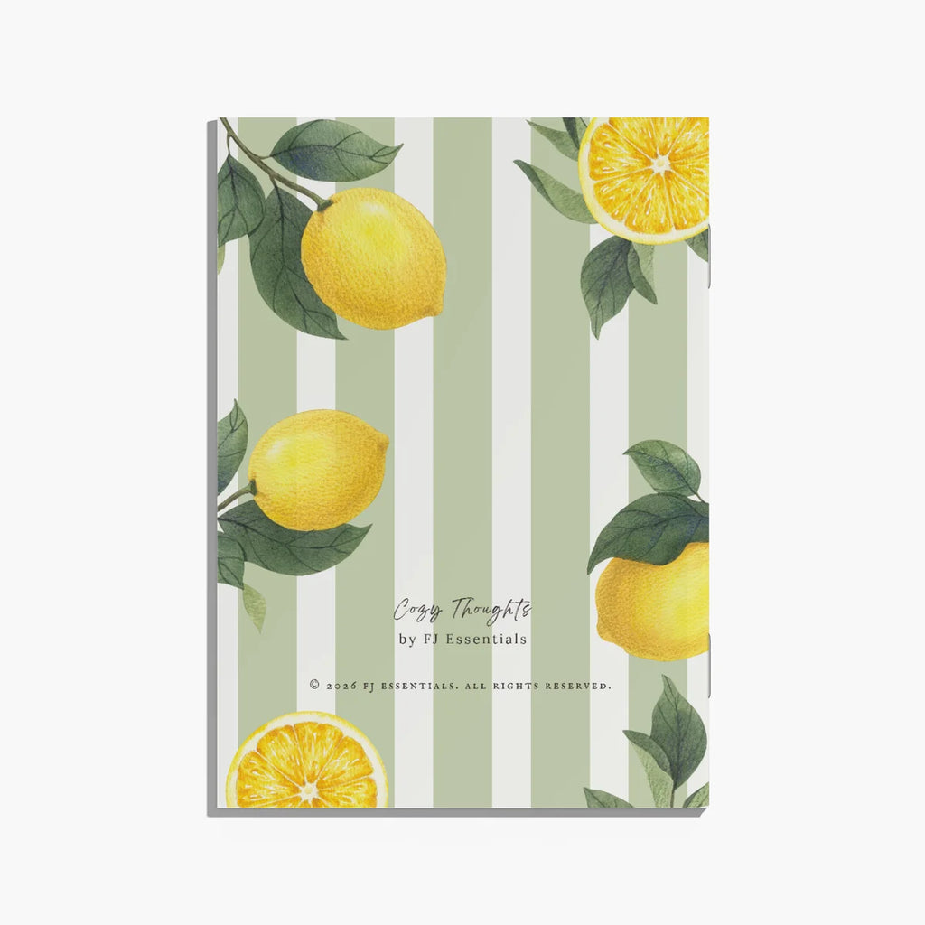 Lemon Love Green - Notizheft mit Zitronendesign