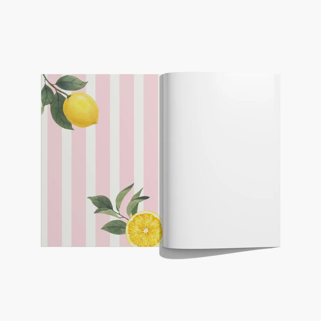 Lemon Love Pink - Notizheft mit Zitronendesign