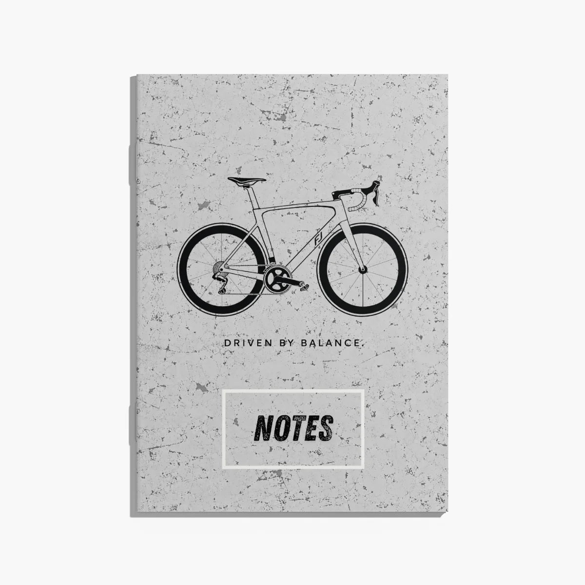 Driven by Balance - Notizheft mit Rennradmotiv