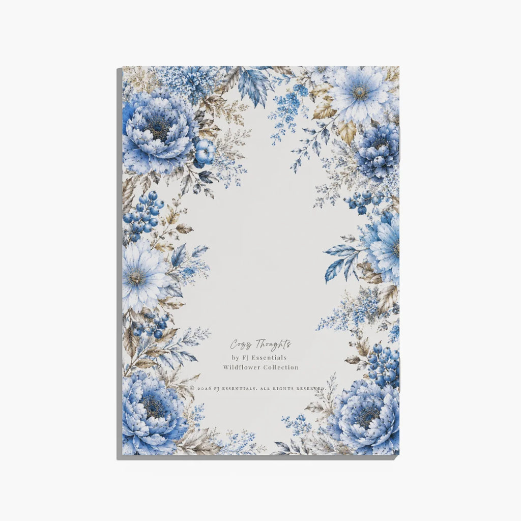 Blue Leopard - Notizheft mit floralem Leopardenmotiv